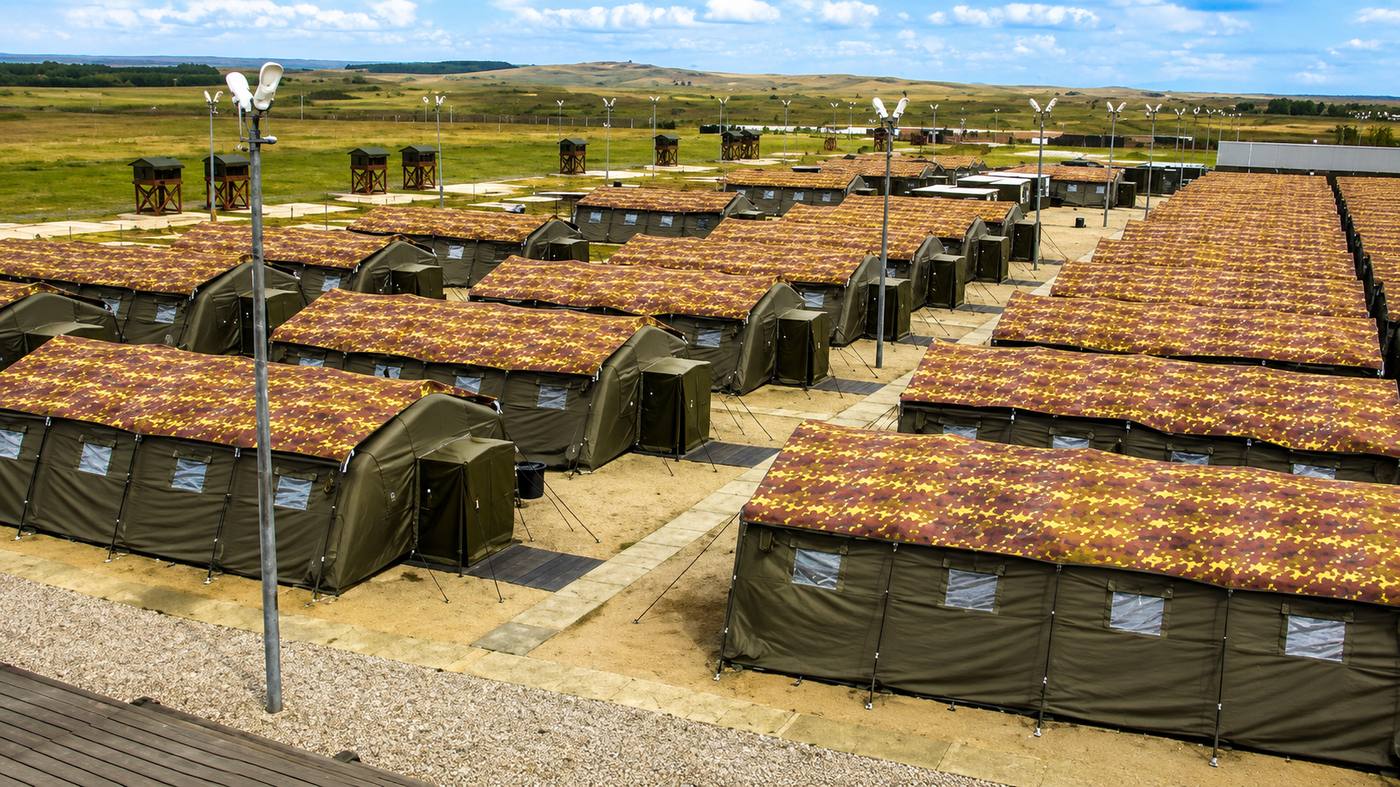 Military field camp tents